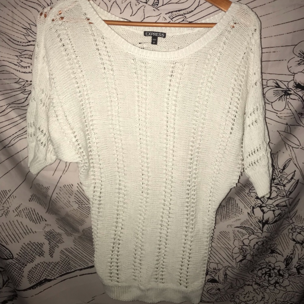 white sweater